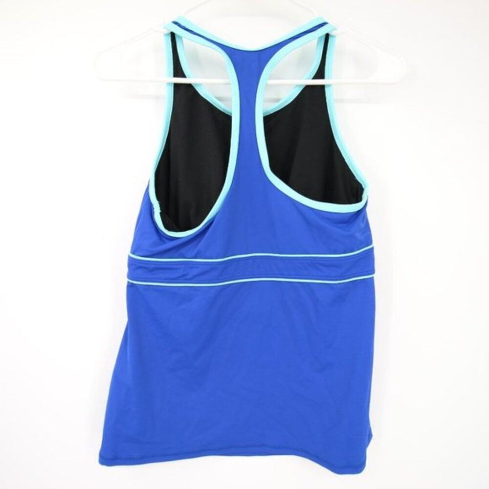 Lands End Swim Top Tankini Size 8 Blue Racerback New without Tags - Picture 6 of 7